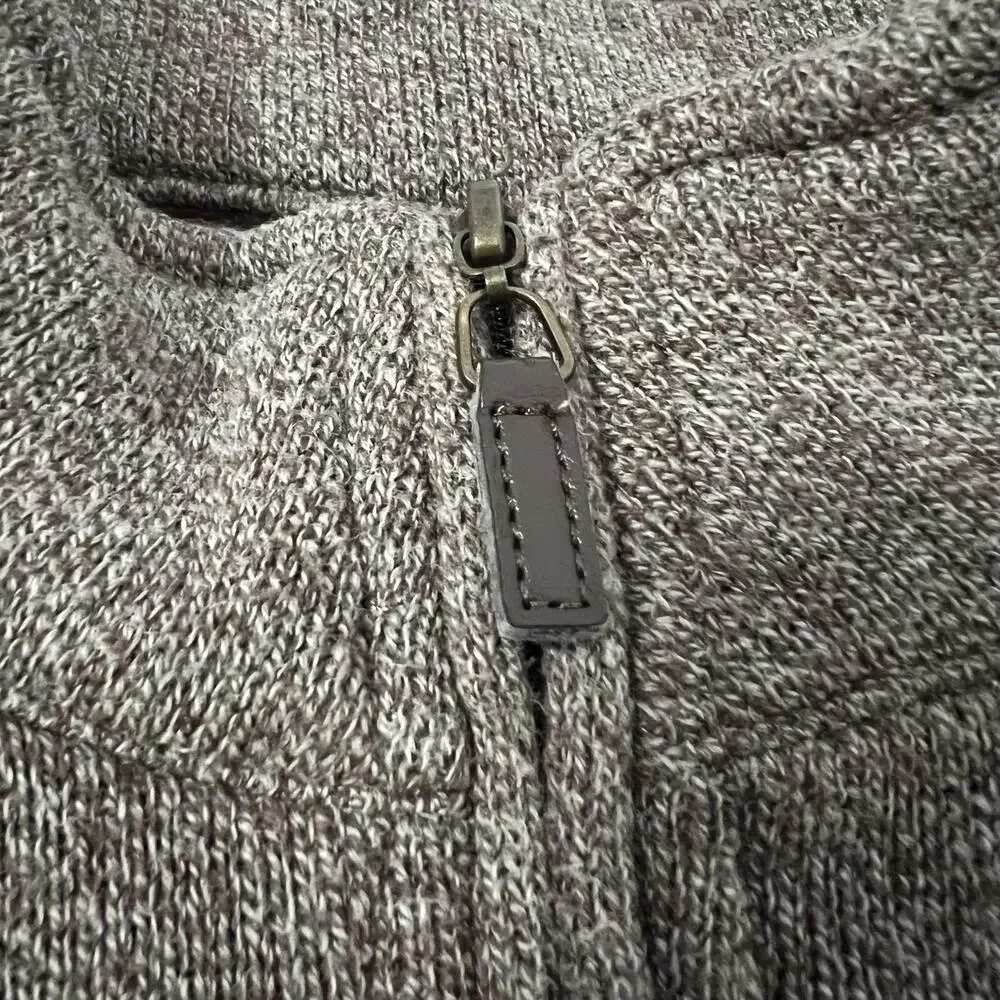 PGA Tour Pullover Mens 2XL‎ Brown Half Zip Sweater Fleece Lined Golf Casual